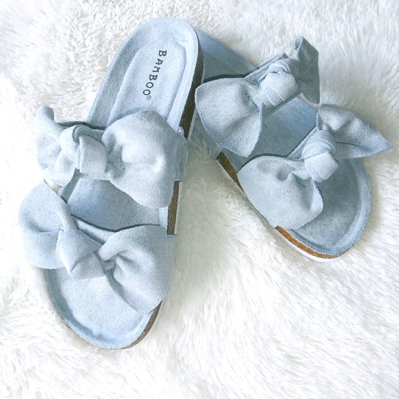 BAMBOO Shoes - NWT Bamboo BLUE Soft Sandal Sz 8